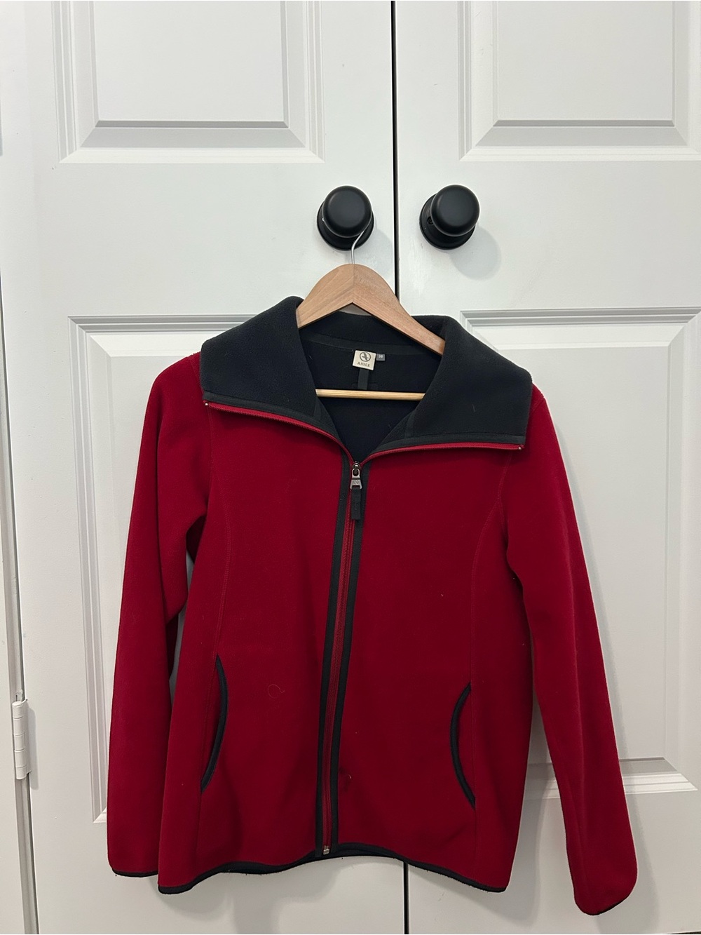 Aigle Women's Red Fleece Zip Jacket